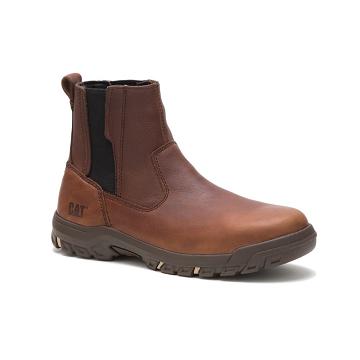 Botas De Trabajo Caterpillar Abbey Steel Puntera Mujer Cafe | CAT445-CO