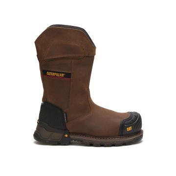 Botas De Trabajo Caterpillar Excavator XL Waterproof Composite Puntera Hombre Cafe | CAT109-CO