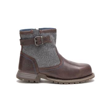 Botas De Trabajo Caterpillar Jace Steel Puntera Mujer Burdeos | CAT444-CO