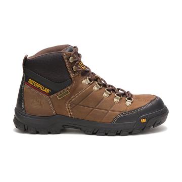 Botas De Trabajo Caterpillar Threshold Waterproof Hombre Marrones | CAT225-CO