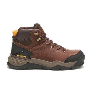 Botas Impermeables Caterpillar Provoke Mid Waterproof Alloy Puntera Hombre Cafe | CAT155-CO