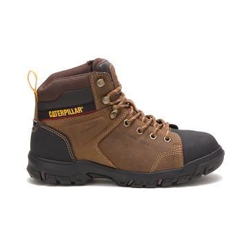 Botas Seguridad Caterpillar Wellspring Waterproof Metatarsal Guard Steel Puntera Mujer Marrones | CA