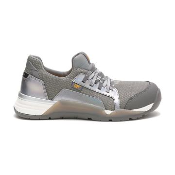 Zapatos De Trabajo Caterpillar Sprint Textil Alloy Puntera Mujer Plateadas | CAT591-CO
